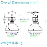 LDV High Bay LIGHT Circular 250W Iduction Lamp Tube Industrial