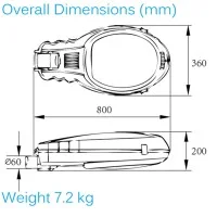 LDV Street Light 80W lampada tubo a induzione Testa palo per