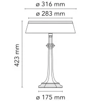 Flos Bon Jour Versailles LED Lampada da Tavolo Cromo Tessuto