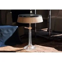 Flos Bon Jour Versailles LED Lampada da Tavolo Cromo Tessuto