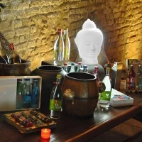 Slide Buddha lampada a batteria