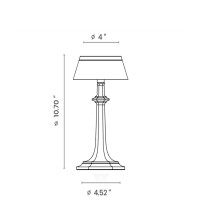 Flos Bon Jour Versailles Small LED Table Lamp Chrome Fabric