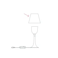 Flos replacement diffuser for Miss K red