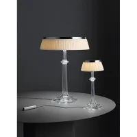 Flos Bon Jour Versailles Small LED Table Lamp Chrome Fabric