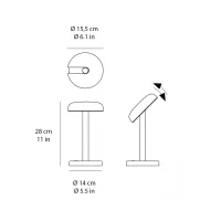 Martinelli Luce Cabriolette Cordless led lamp