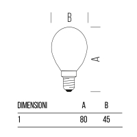 Bot Lighting Sfera stick h lampadina led trasparente classe A