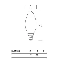 Bot Lighting Oliva stick h lampadina led trasparente classe A Bot Lighting Oliva stick h lampadina led trasparente classe A