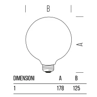 Bot Lighting Globo stick h lampadina led trasparente classe A