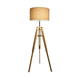 Ideal Lux Klimt floor lamp in wood