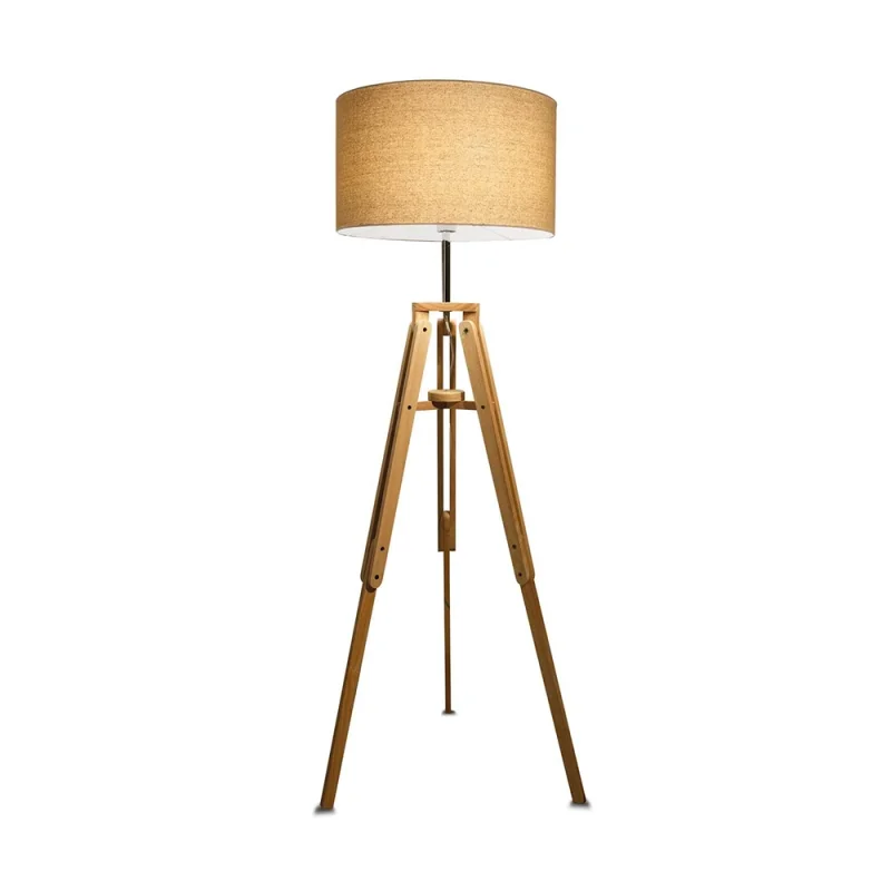 Ideal Lux Klimt floor lamp in wood