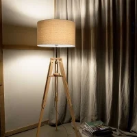 Ideal Lux Klimt floor lamp in wood