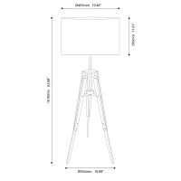 Ideal Lux Klimt floor lamp in wood