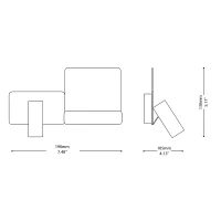 Ideal Lux Komodo adjustable wall light usb