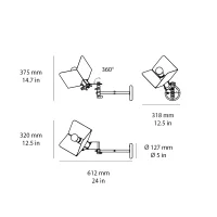Stilnovo Triedro led wall lamp