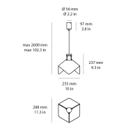 Stilnovo Triedro lampada a sospensione led
