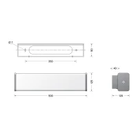BEGA Linear LED wall light IP65 BEGA Linear LED wall light IP65
