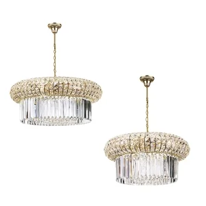 Ideal Lux Nabucco suspension lamp in crystal