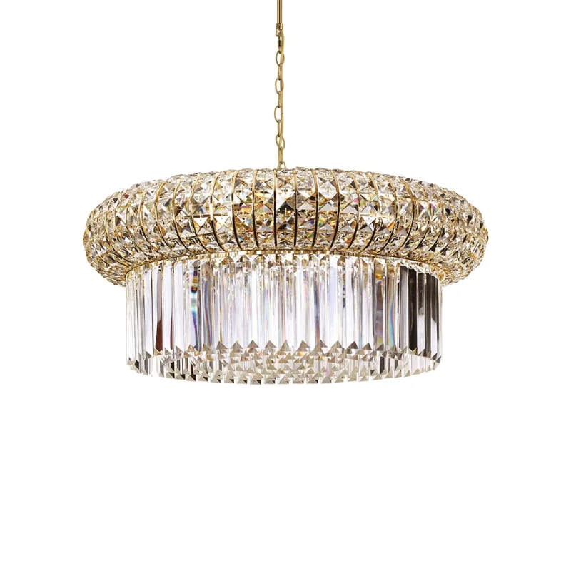 Ideal Lux Nabucco suspension lamp in crystal
