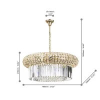 Ideal Lux Nabucco suspension lamp in crystal