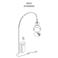 Flos ricambio portalampada E27 per Arco