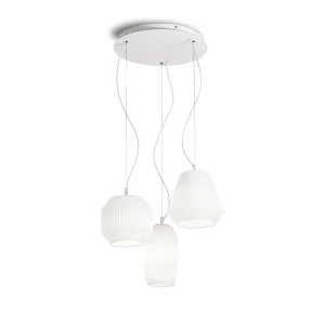 Ideal Lux Origami suspension lamp in blown glass