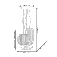 Ideal Lux Origami suspension lamp in blown glass