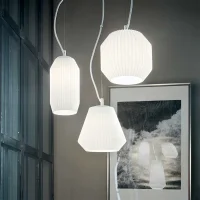 Ideal Lux Origami suspension lamp in blown glass