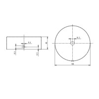 Rosone da Soffitto Tondo con 1 Foro in Legno