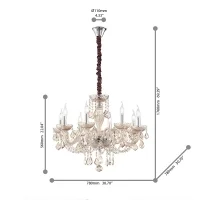 Ideal Lux Rose lampada a sospensione led in cristallo