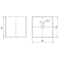 Portalampada Quadrato Cubo E27 in Legno
