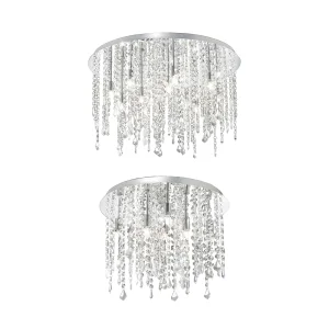 Ideal Lux Royal ceiling lamp in crystal