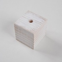 Portalampada Quadrato Cubo E27 in Legno