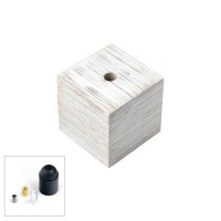 Portalampada Quadrato Cubo E27 in Legno