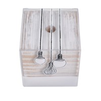 Portalampada Quadrato Cubo E27 in Legno