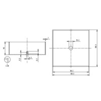 Rosone da Soffitto Quadrato con 1 Foro in Legno