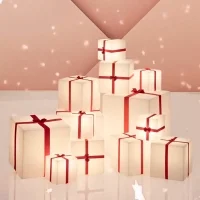 Slide Merry Cubo RGB luminous battery christmas box