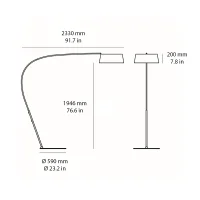 Stilnovo Oxygen Curved led floor lamp