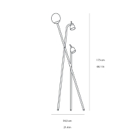 Fontana Arte Tripod lampada da terra led