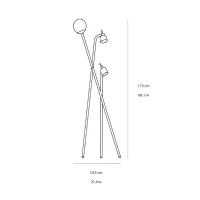 Fontana Arte Tripod lampada da terra led