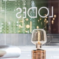 Lodes Flar glass table lamp