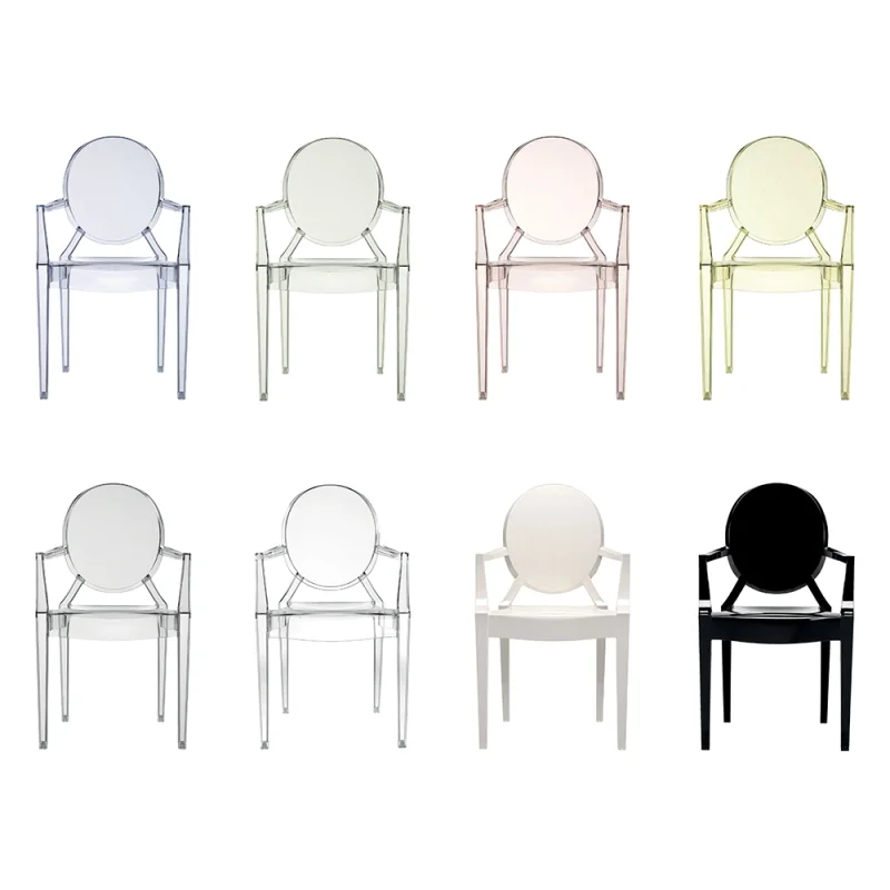 Kartell Louis Ghost, La Poltroncina In Policarbonato Trasparente O Colorata. Design Iconico E Praticità Impilabile. - 3