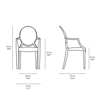 Kartell sedia Louis Ghost