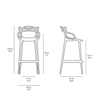 Kartell sgabello Masters Stool 75
