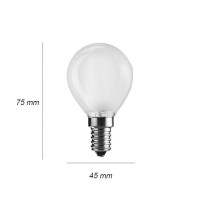 Daylight Italia Lampadina LED Milk Sfera E14 4.5W 470lm Opalina