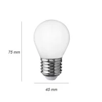 Daylight Italia Lampadina LED Milk Sfera G45 E27 4.5W 470lm