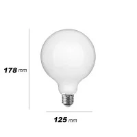 Daylight Italia Lampadina LED Milk Globo 125 E27 11W 1521lm