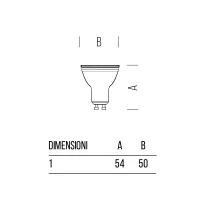Bot Lighting GU10 2W bulb in class A Bot Lighting GU10 2W bulb in class A