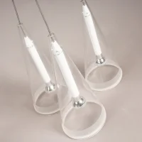 Flos Fucsia 3 triple Pendant Suspension Lamp in Glass