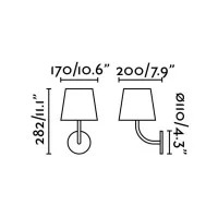 Faro TOC LED Wall Lamp 7W IP65 use Outdoor indoor