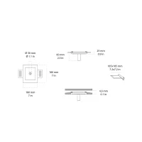 Novantadieci 9010 Civetta recessed canopy for suspensions